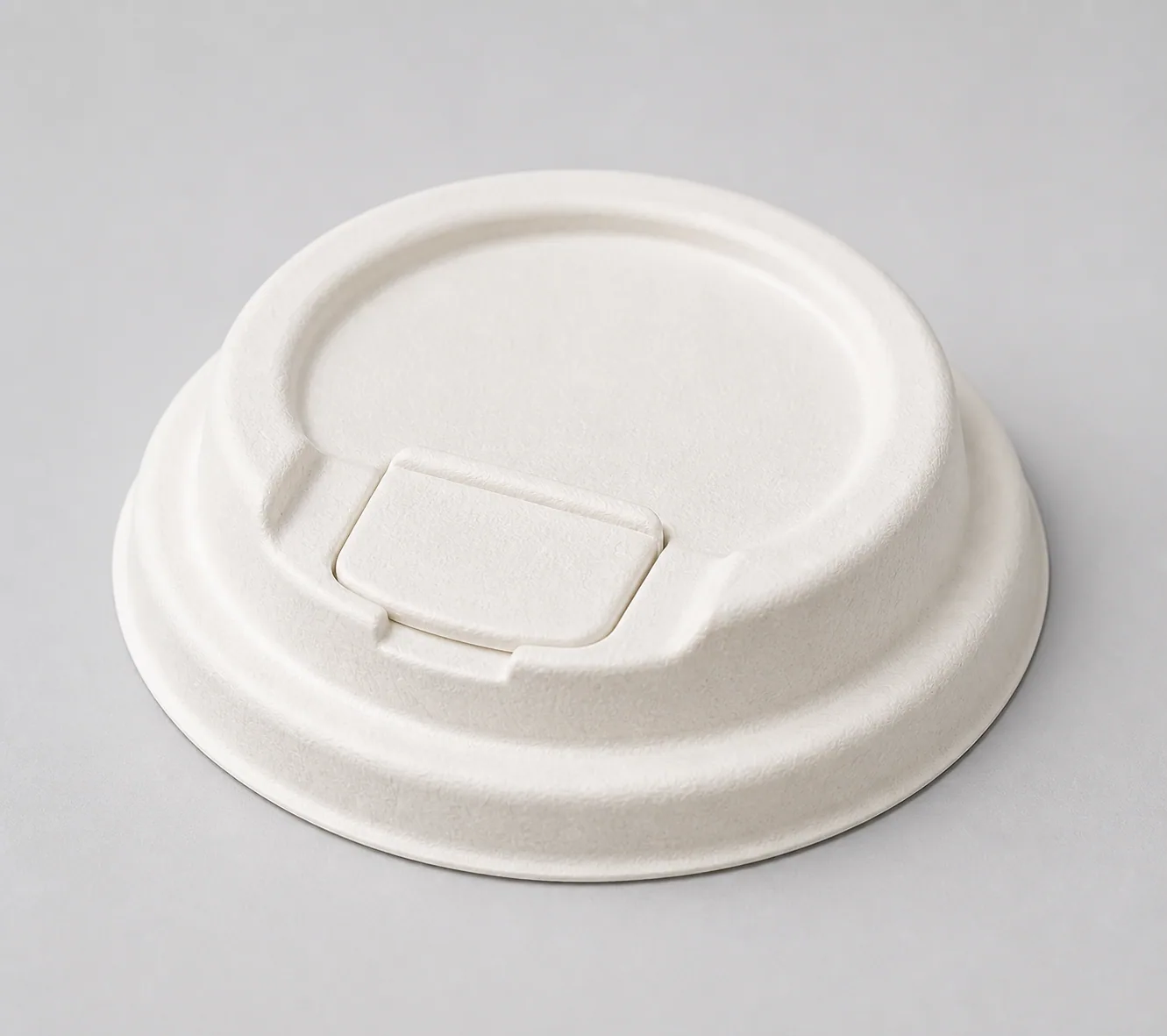 Bagasse Flip-Top Cup Lids
